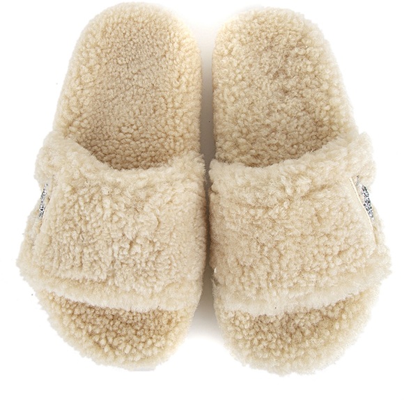 GOLDEN GOOSE Shearling Slides - NEW - Picture 5 of 7